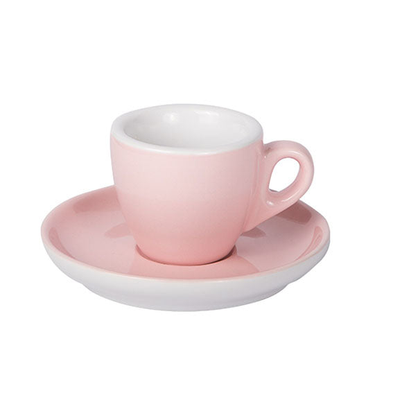 Espressotasse mit Untertasse, 55ml, rosa