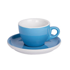Kaffee Tasse mit Unterteller, 160ml, blau