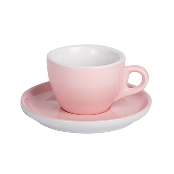 Kaffee Tasse mit Unterteller, 160ml, rosa