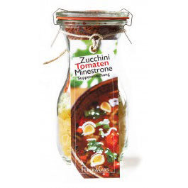 Mischung für Zucchini Tomaten Minestrone im Weckglas